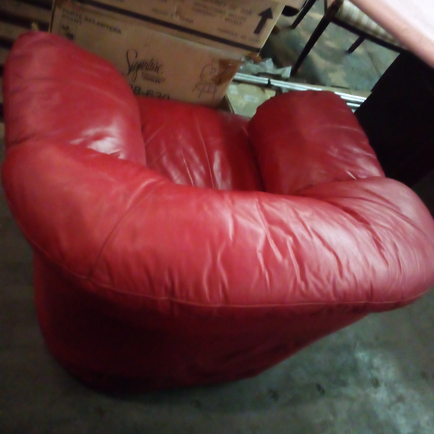 F00097 - Red Cushioned Chair