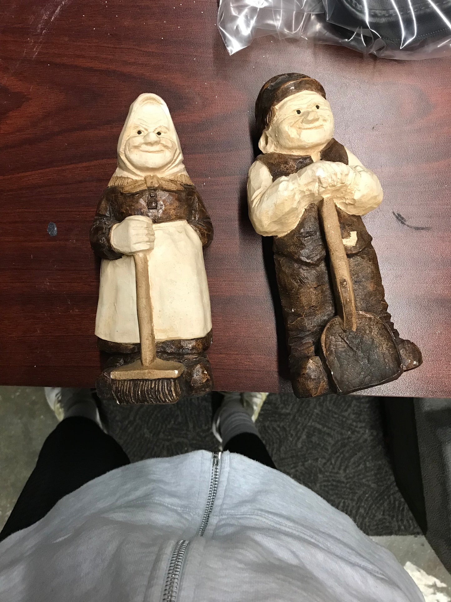 D00046 - Vintage Danish Chalkware Man and Women Figurines