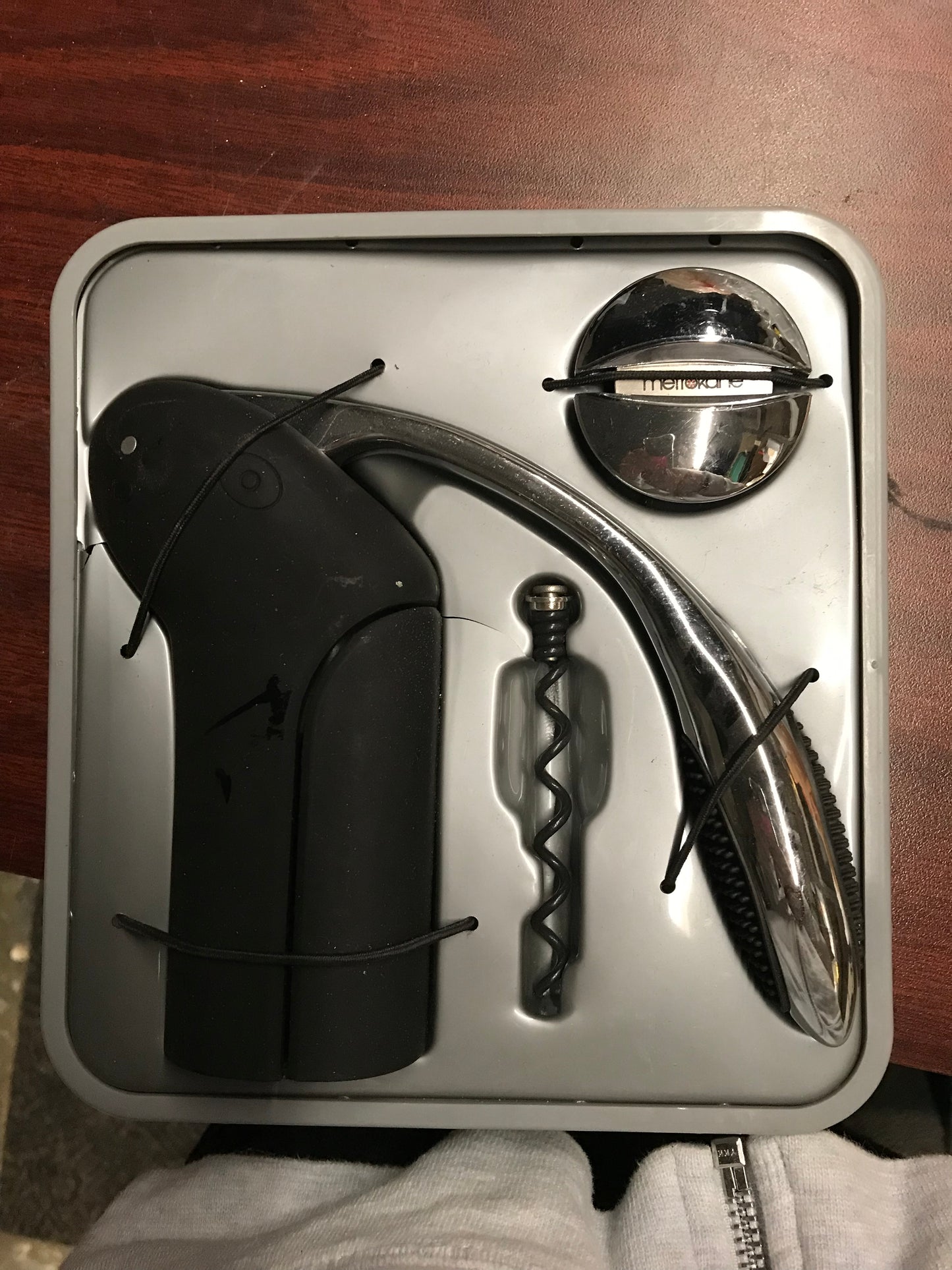K00033 - Original Lever Corkscrew Wine Opener with Foil Cutter and Extra Spiral