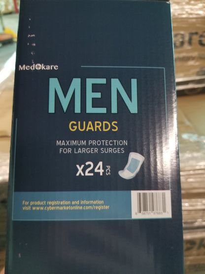 P00087 - Medokare Incontinence Pads for Men, 24 Pack