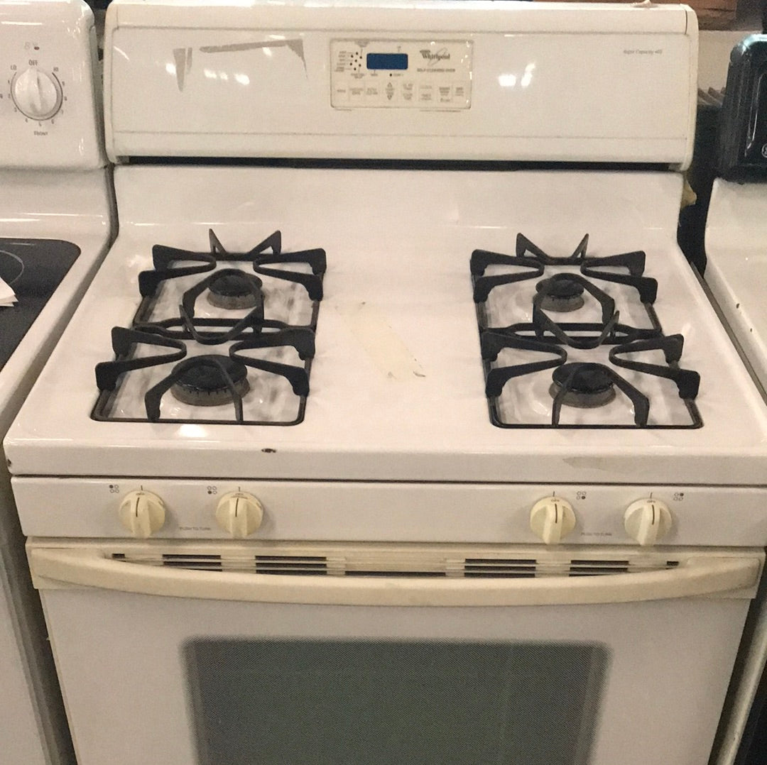 E00048 - Whirlpool white gas range