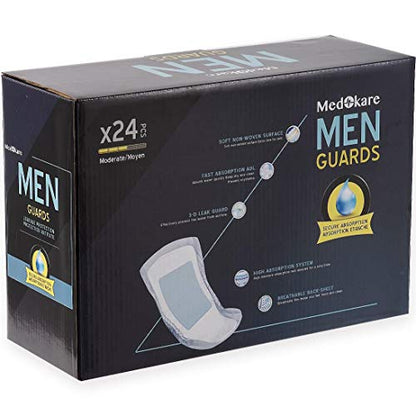 P00087 - Medokare Incontinence Pads for Men, 24 Pack