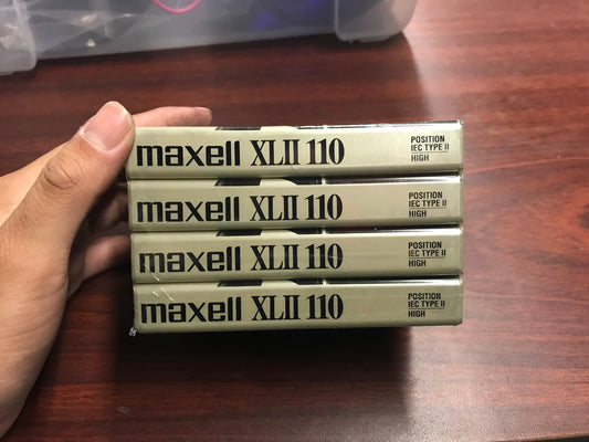 M00098 - Maxell Audio Cassette High Bias XLLll 4 pack 110