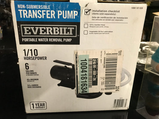 M00171 - Everbilt EBTP1 Non-Transfer Portable Water Removal Pump