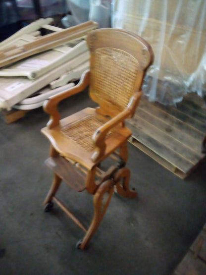 F00068 - Antique Oak Child's High Chair