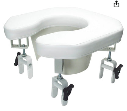 P00145 - Graham-Field Lumex Raised Toilet Seat Riser, Padded & Cushioned, Ful