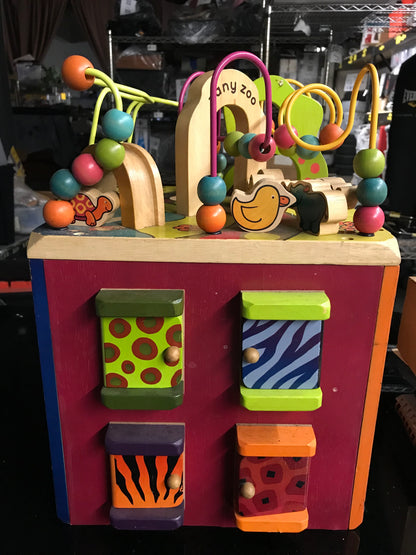 M00156 - Zany Zoo Wooden Activity Cube