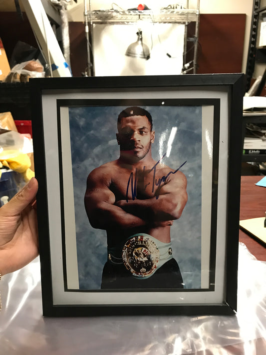 M00106 - Autographed Mike Tyson 8x10inch Framed Photo